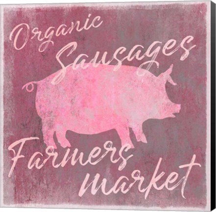 Framed Farmers Market Pig Print