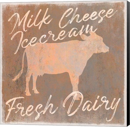 Framed Fresh Dairy Cow Print