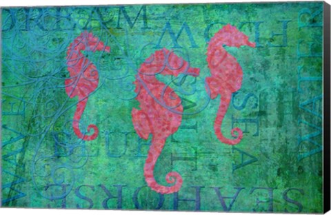 Framed Grace Seahorses Print