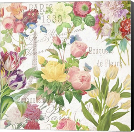 Framed Paris Flower Market Print