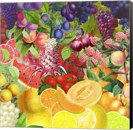 Framed Rainbow Fruits Print