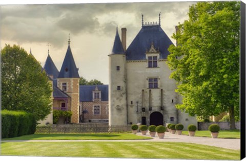 Framed Castle and Lawn Print
