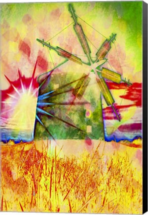 Framed Windmill 5 Print