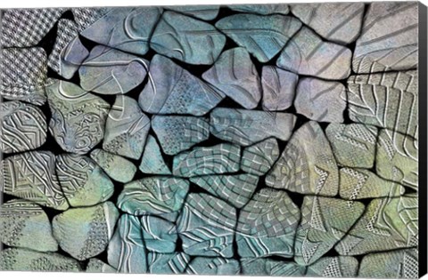 Framed Textured Pebbles 12 Print