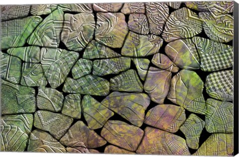 Framed Textured Pebbles 18 Print