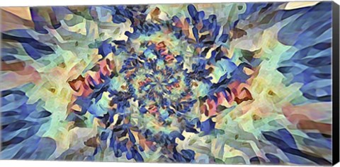 Framed Reverse Floral Radial Print