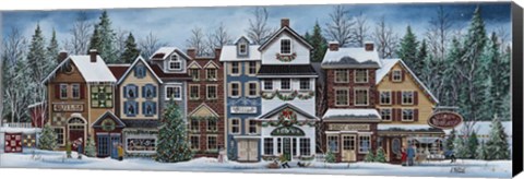 Framed Christmas Village Print