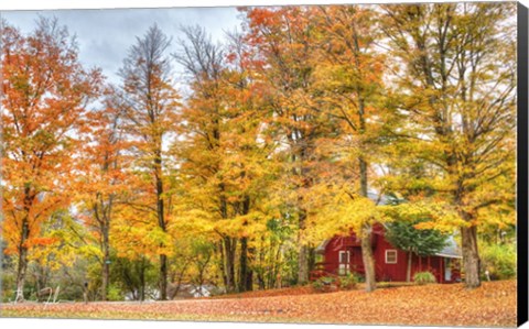 Framed Autumn Cottage Print