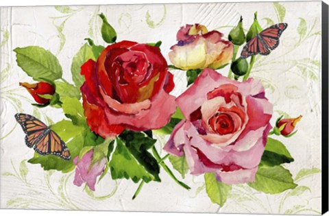 Framed Romantic Red Roses Print