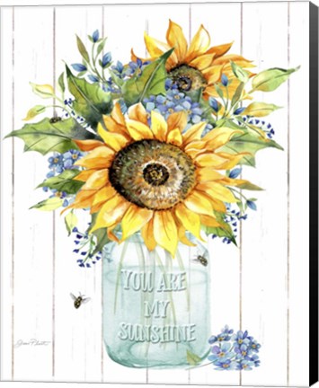 Framed Sunshine Sunflowers B Print