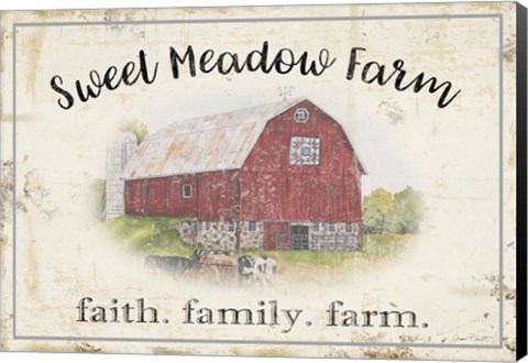 Framed Sweet Meadow Farm A Print