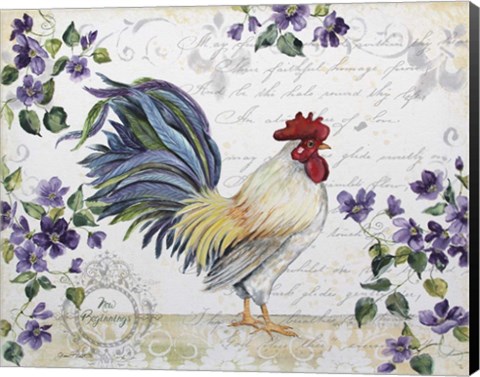 Framed Seasonal Rooster 1 Print