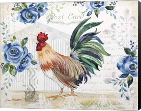 Framed Seasonal Rooster 2 Print