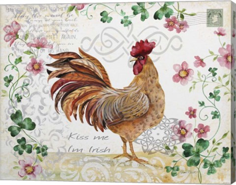 Framed Seasonal Rooster 3 Print