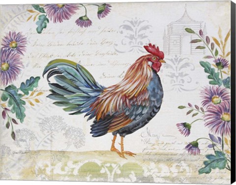 Framed Seasonal Rooster 5 Print