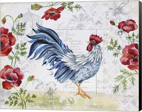 Framed Seasonal Rooster 7 Print