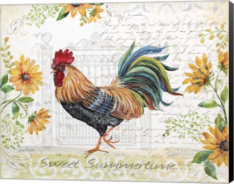 Framed Seasonal Rooster 8 Print