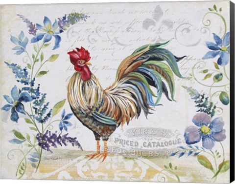 Framed Seasonal Rooster 9 Print