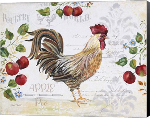 Framed Seasonal Rooster 10 Print