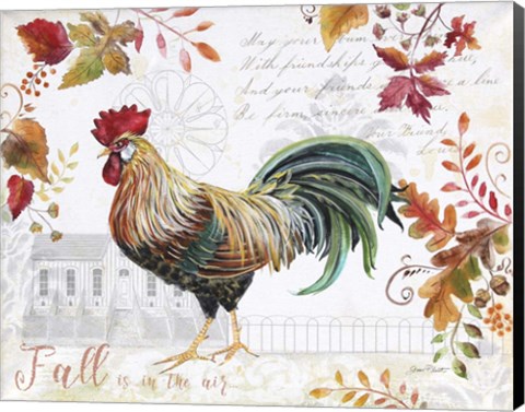 Framed Seasonal Rooster 11 Print
