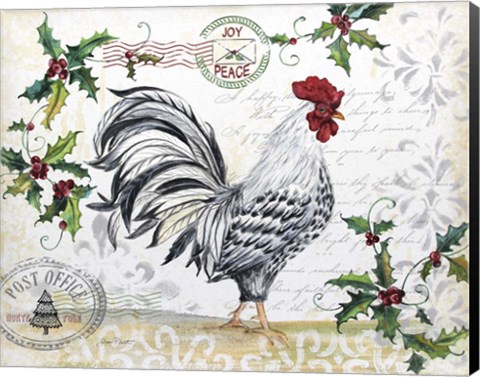 Framed Seasonal Rooster 12 Print