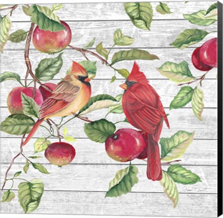 Framed Fall Cardinals A Print