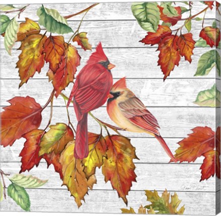 Framed Fall Cardinals B Print