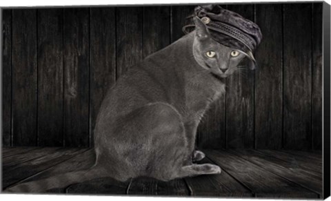 Framed Barn Cat Print