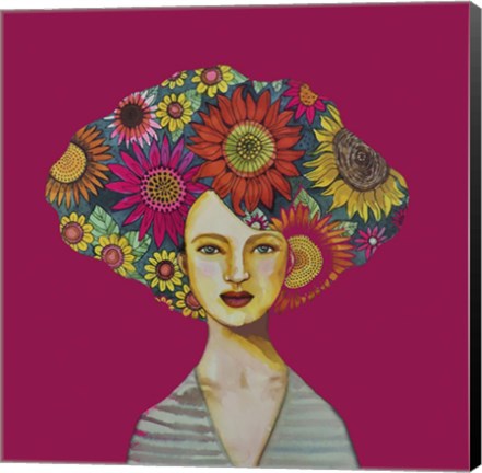 Framed Tournesols (Fushia) Print
