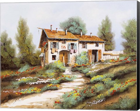 Framed La Casa Sulla Collina Print