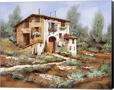 Framed Stradina Di Campagna Print