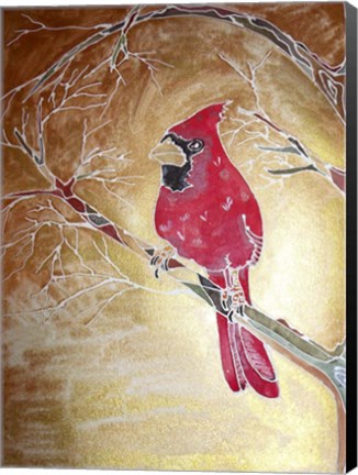 Framed Golden Cardinal Print