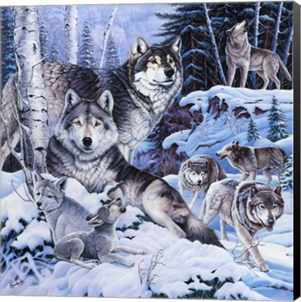 Framed Wolfpack Print