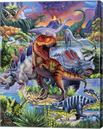 Framed Dinosaurs Print