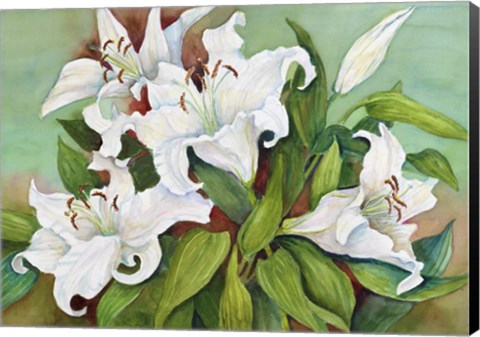 Framed Casa Blanca Lilies Print