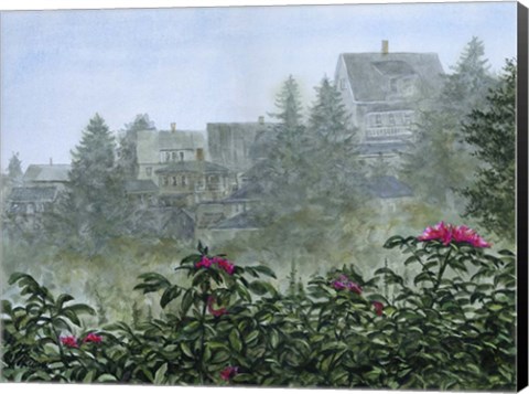 Framed Petals in the Mist Print