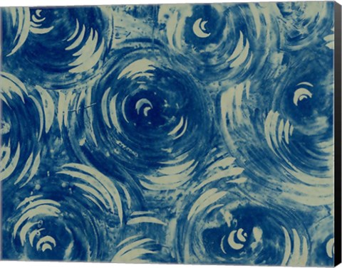 Framed Textures in Blue VIII Print