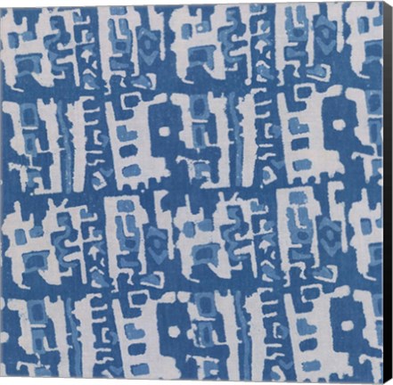 Framed Blue Batik II Print