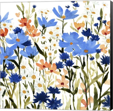 Framed Bright Wildflower Medley III Print
