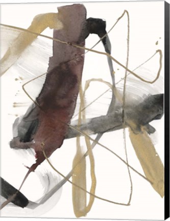 Framed Burgundy Interjection II Print
