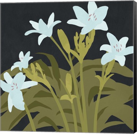 Framed Garden Lilies I Print