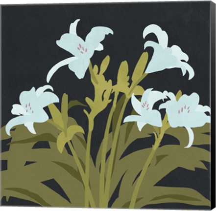 Framed Garden Lilies II Print