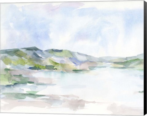Framed Pastel Seaside I Print