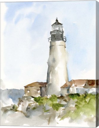 Framed Plein Air Lighthouse Study II Print