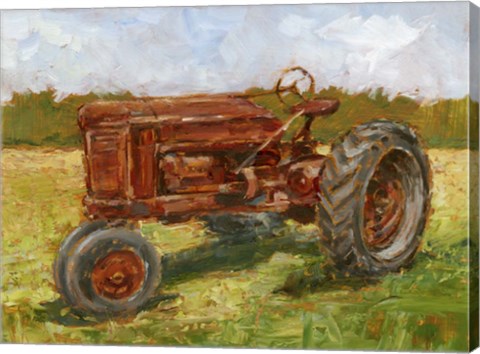 Framed Rustic Tractors II Print