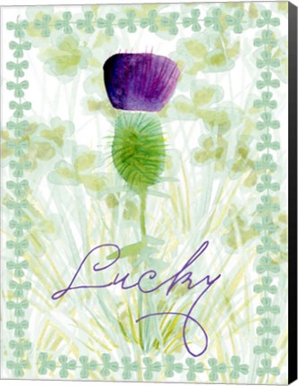 Framed Lucky Shamrock I Print