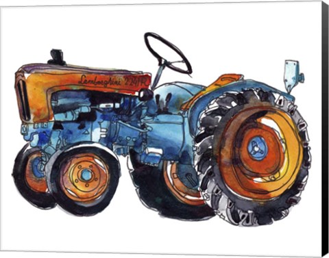 Framed Tractor Study II Print