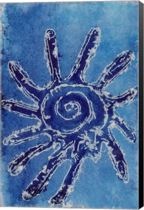Framed Cerulean Shells V Print