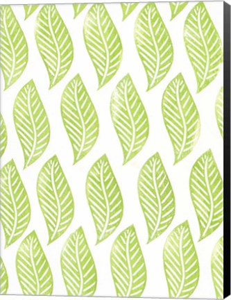 Framed Lino Leaf II Print