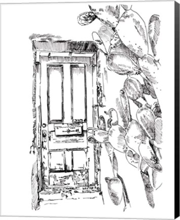 Framed Cactus Door VI Print